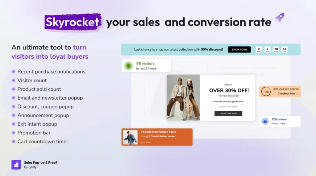 Qikify Sales Pop Up & Proof